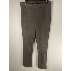 Andrew Marc Chocolate Brown Microsuede Leggings - Size M